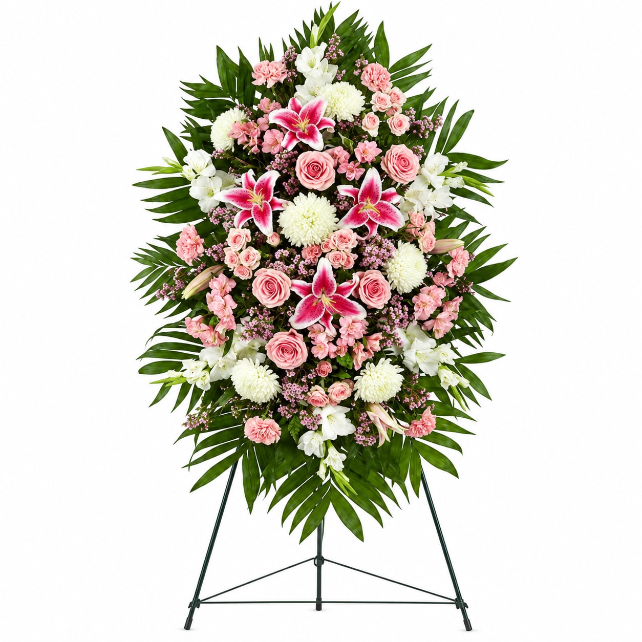 Pink and White Standing Spray