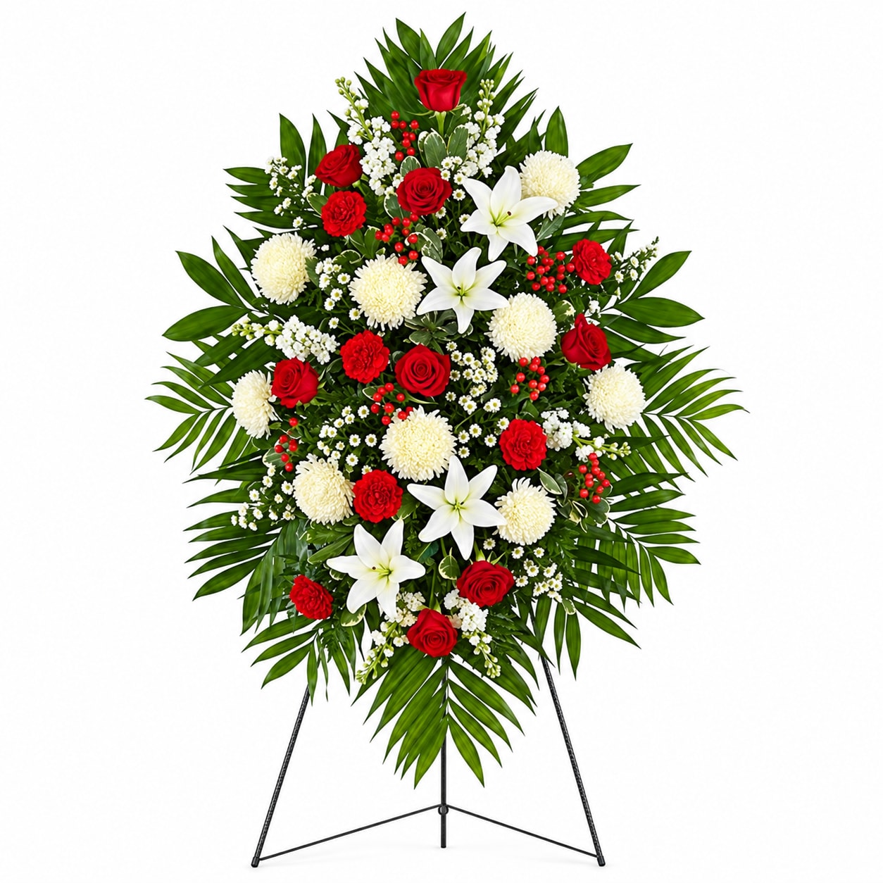 Red and White Standing Spray