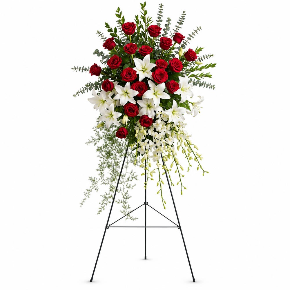 Lily and Rose Tribute Spray