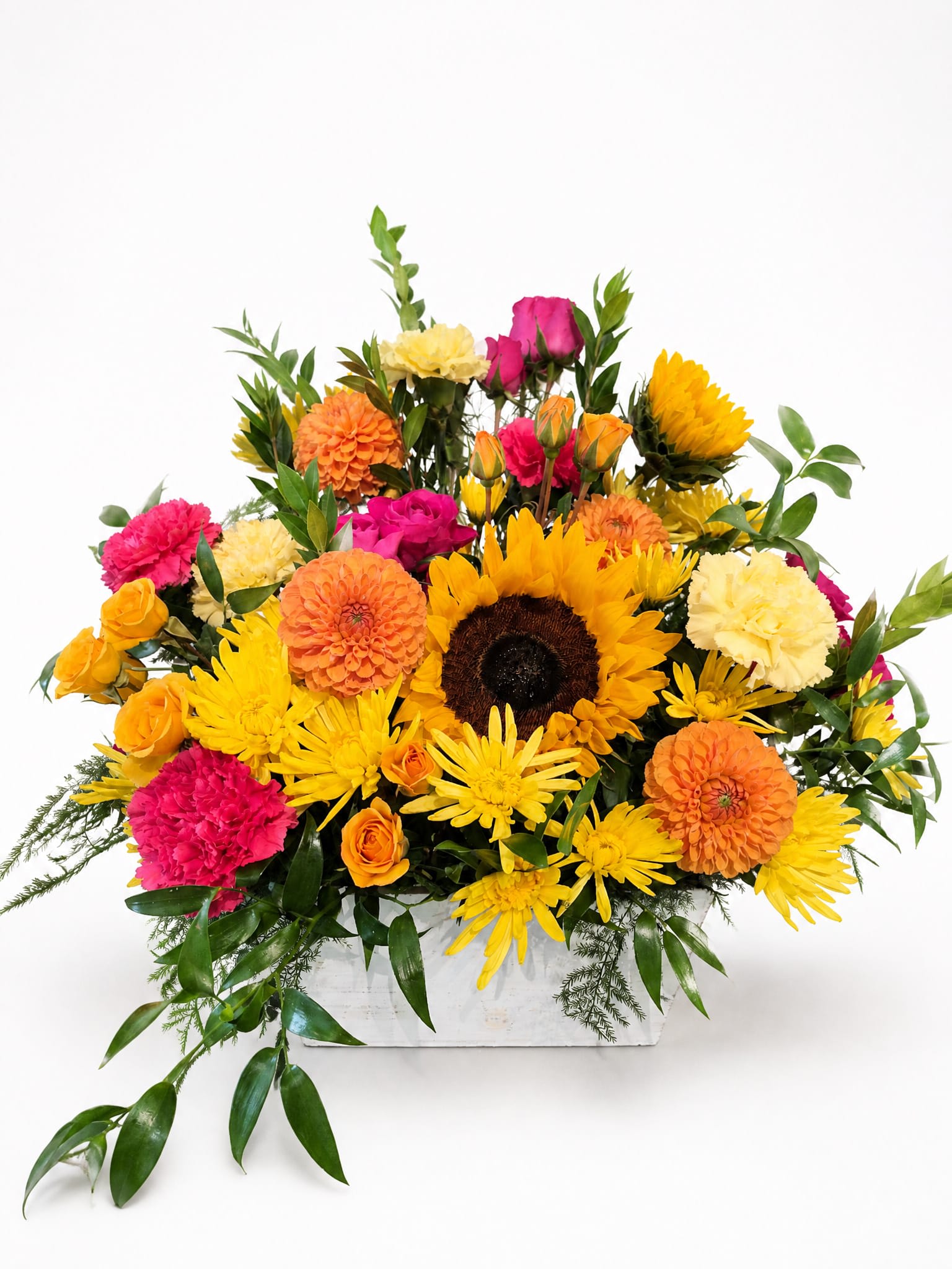 Cuban Sunset Basket Arrangement Flower Bouquet