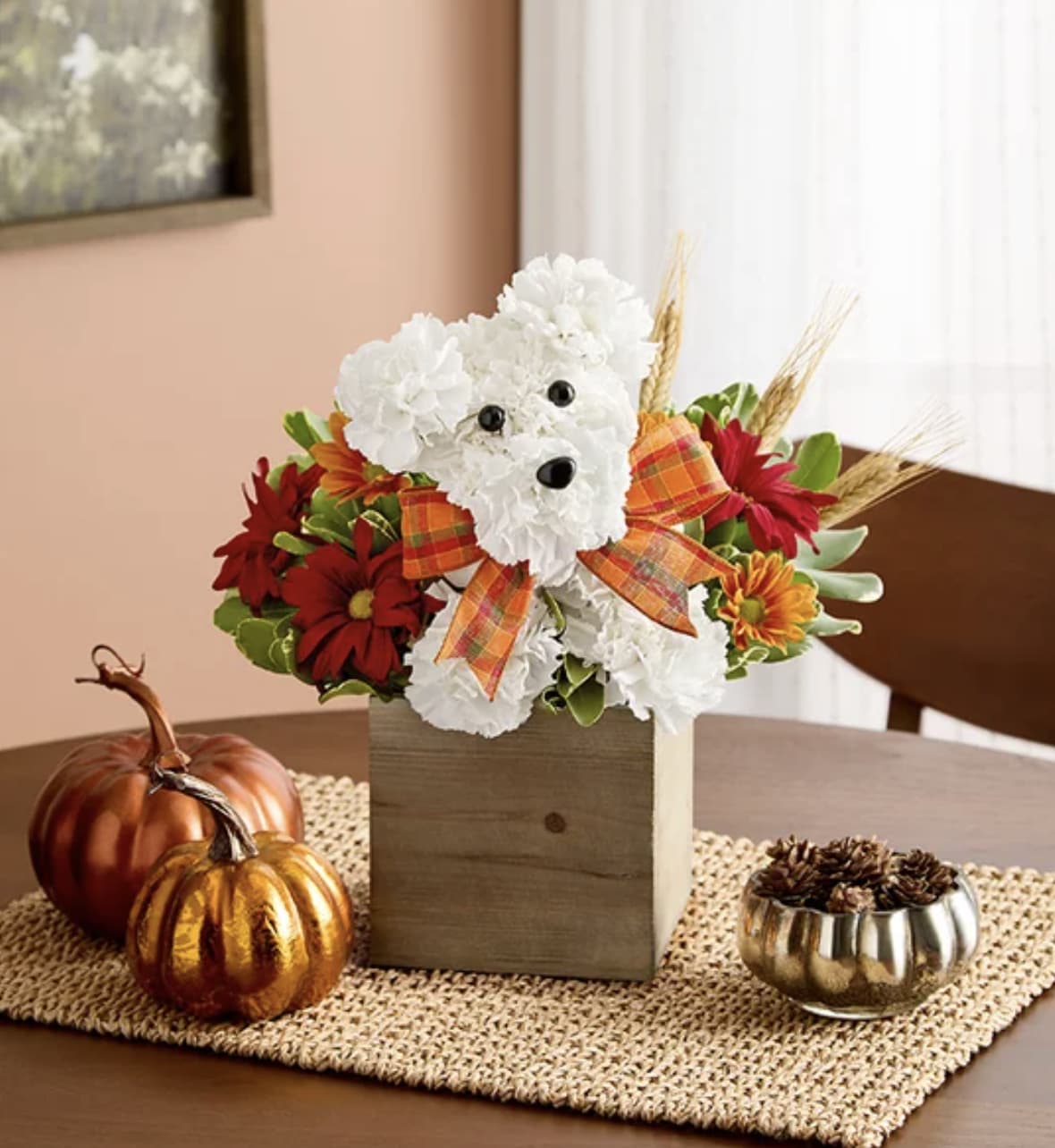 a-DOG-able for Fall Flower Bouquet