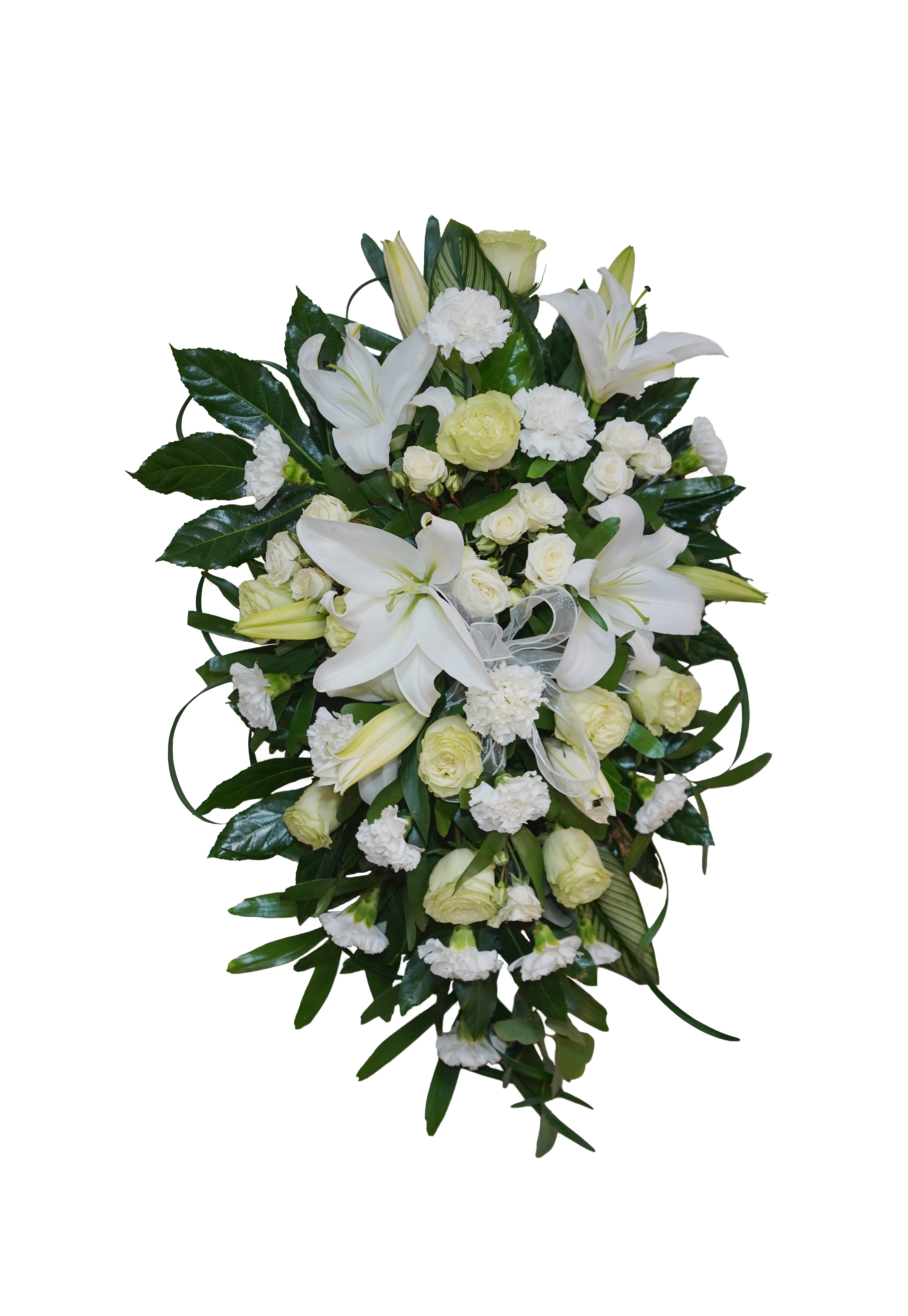 CR-14 Corona de rosas, claveles, lirios y spray roses Flower Bouquet