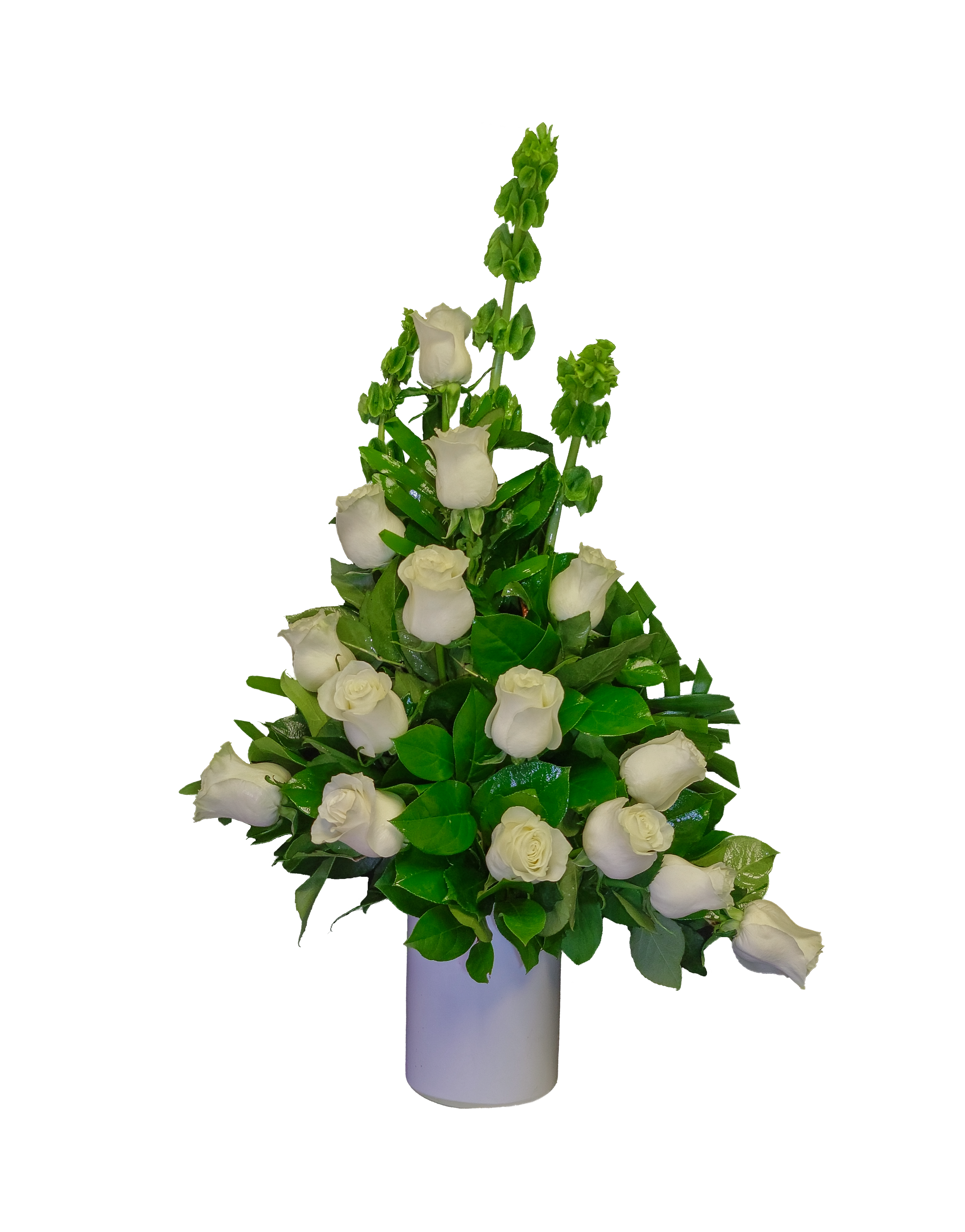 AR-05 Arreglo funeral de rosas y campana de Irlanda