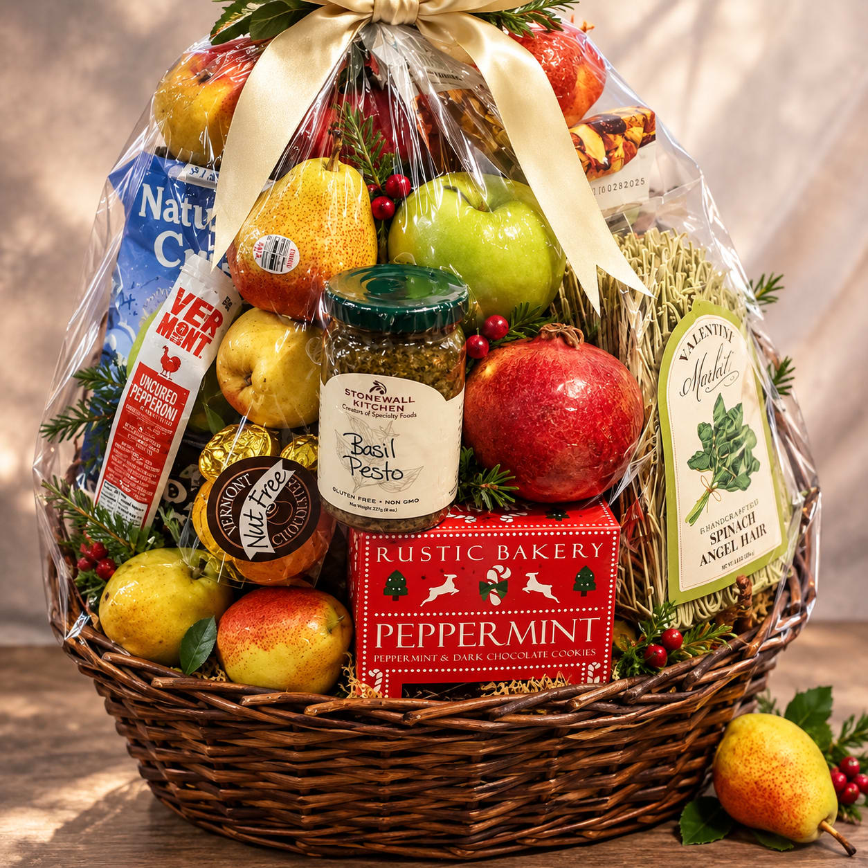 Sympathy Fruit Basket Flower Bouquet
