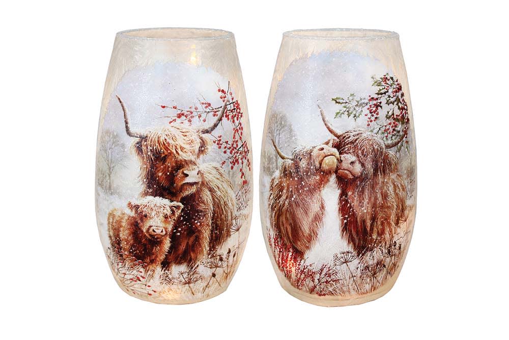 Highland Pasture Pre-Lit Small Vase