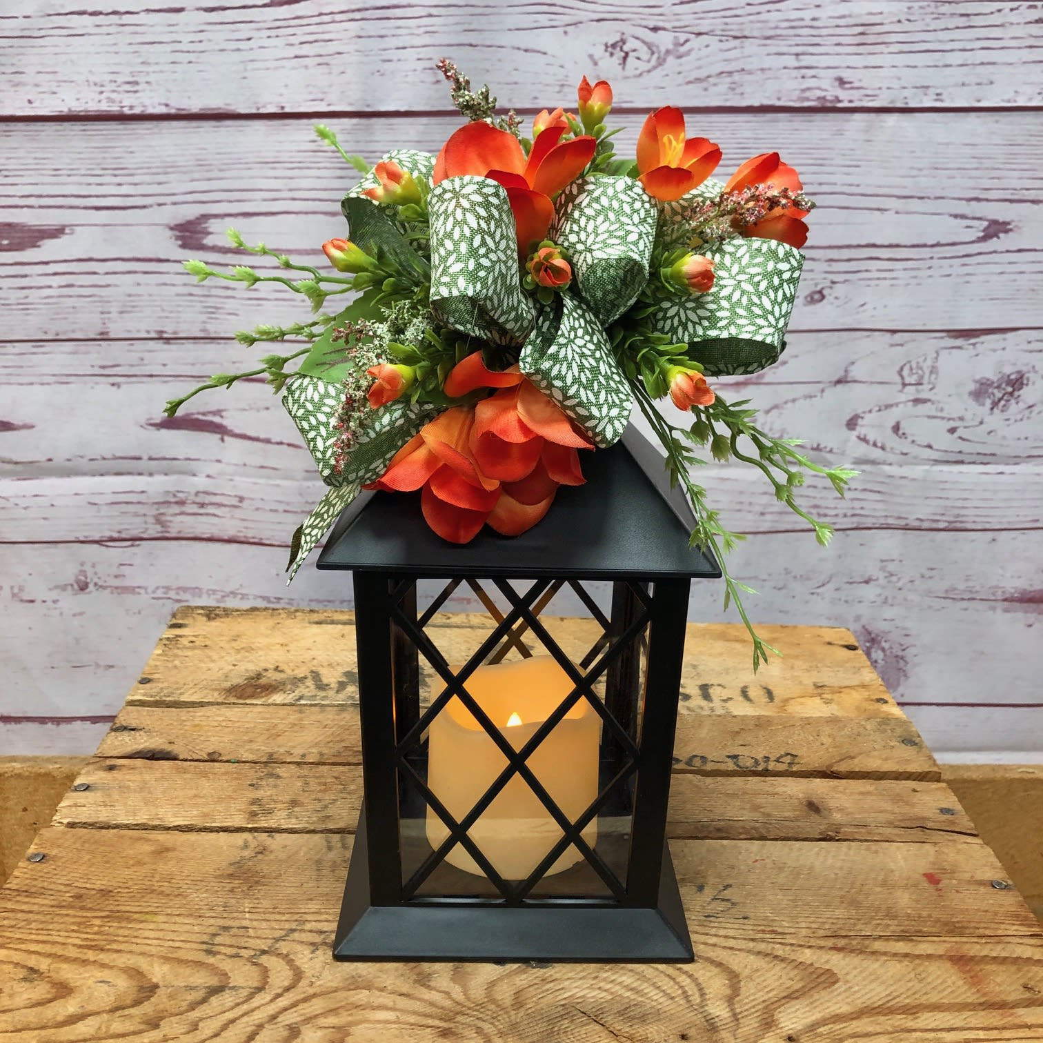 Summer Brights Silk (Artificial) Lantern Flower Bouquet
