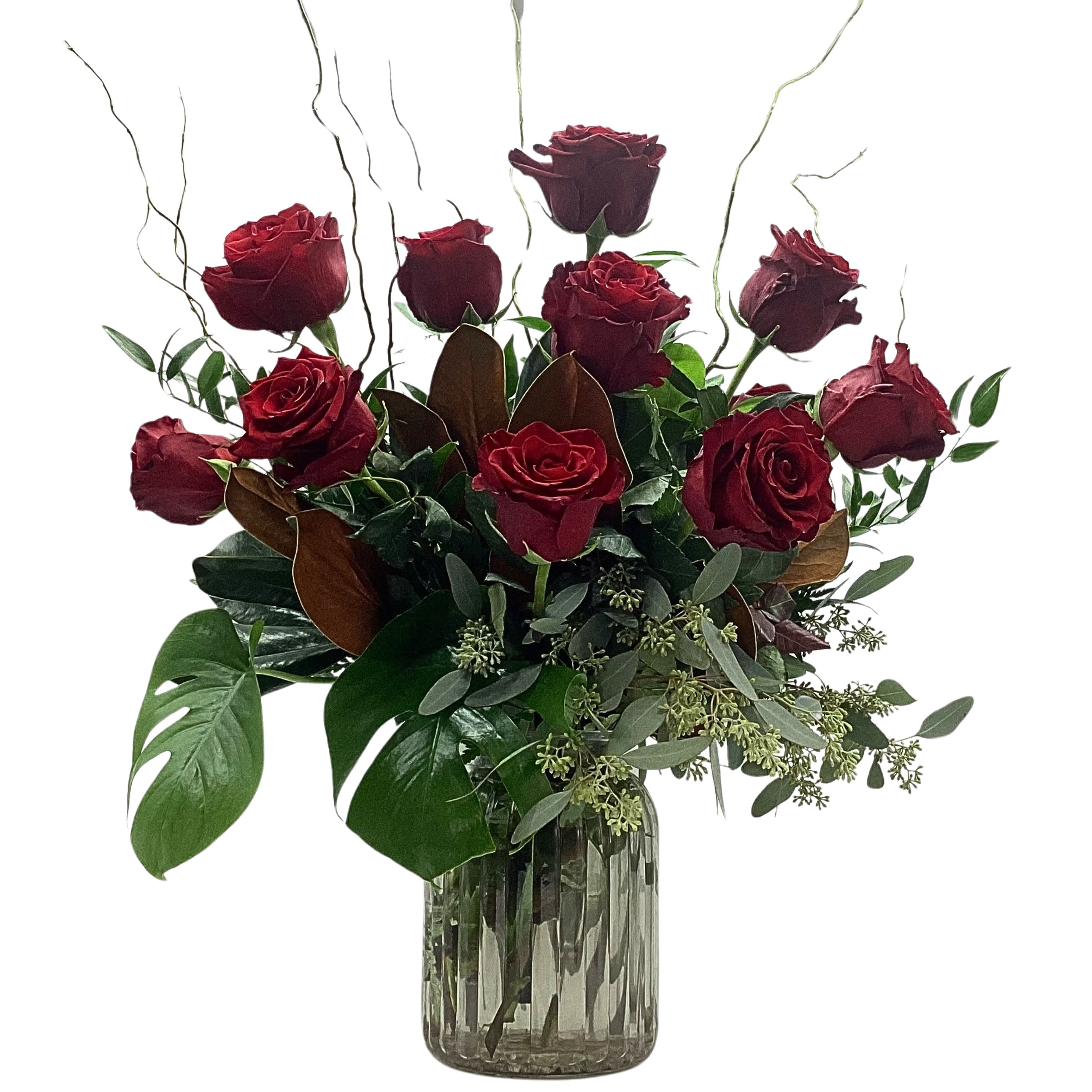 Dozen Red Roses Flower Bouquet