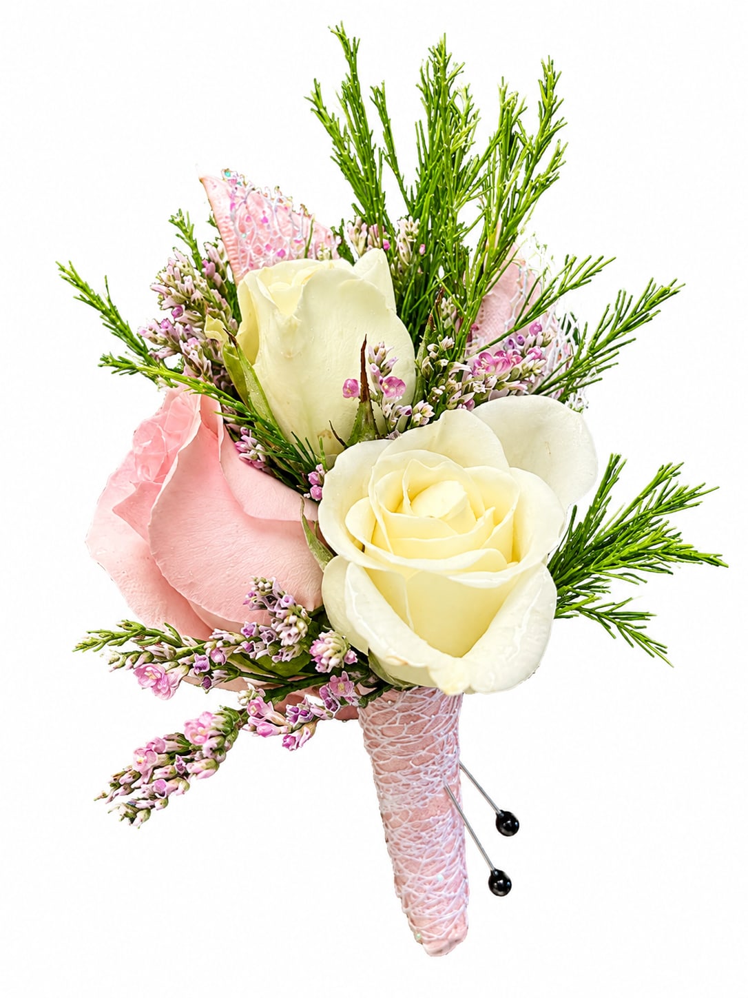 Pink Boutonniere Flower Bouquet