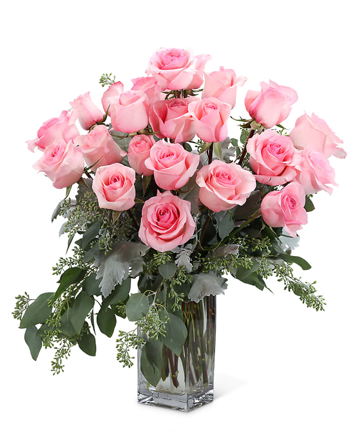 24 Premium Long Stem Pink Roses