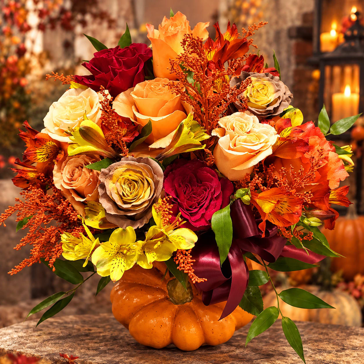 Halloween Rose Bouquet