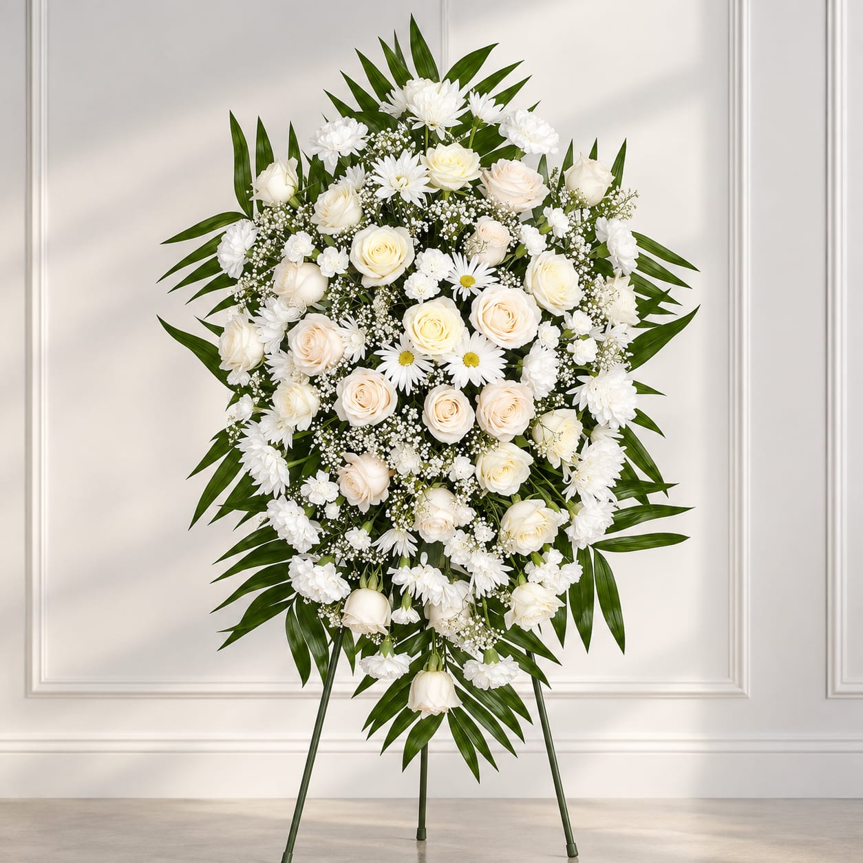 Elegant White Standing Spray