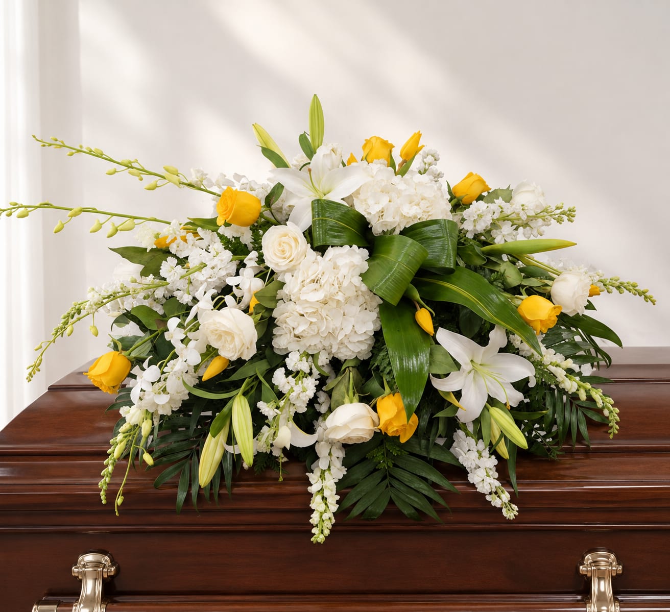 Golden Light Casket Cover
