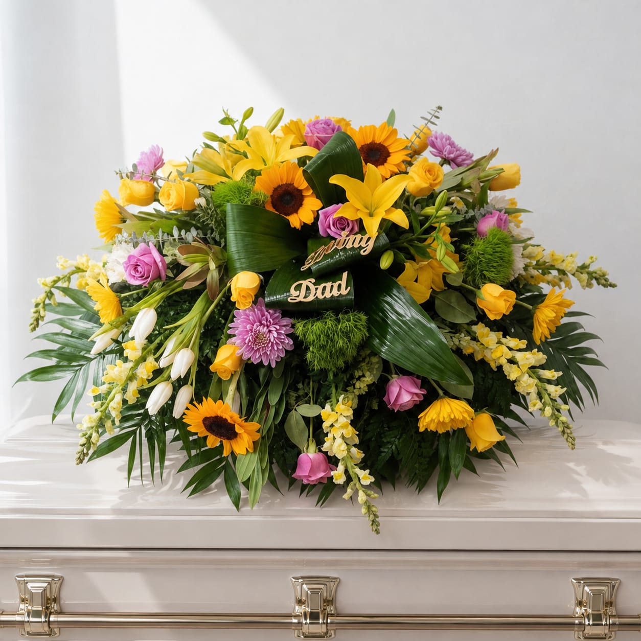 Golden Grace Casket Cover
