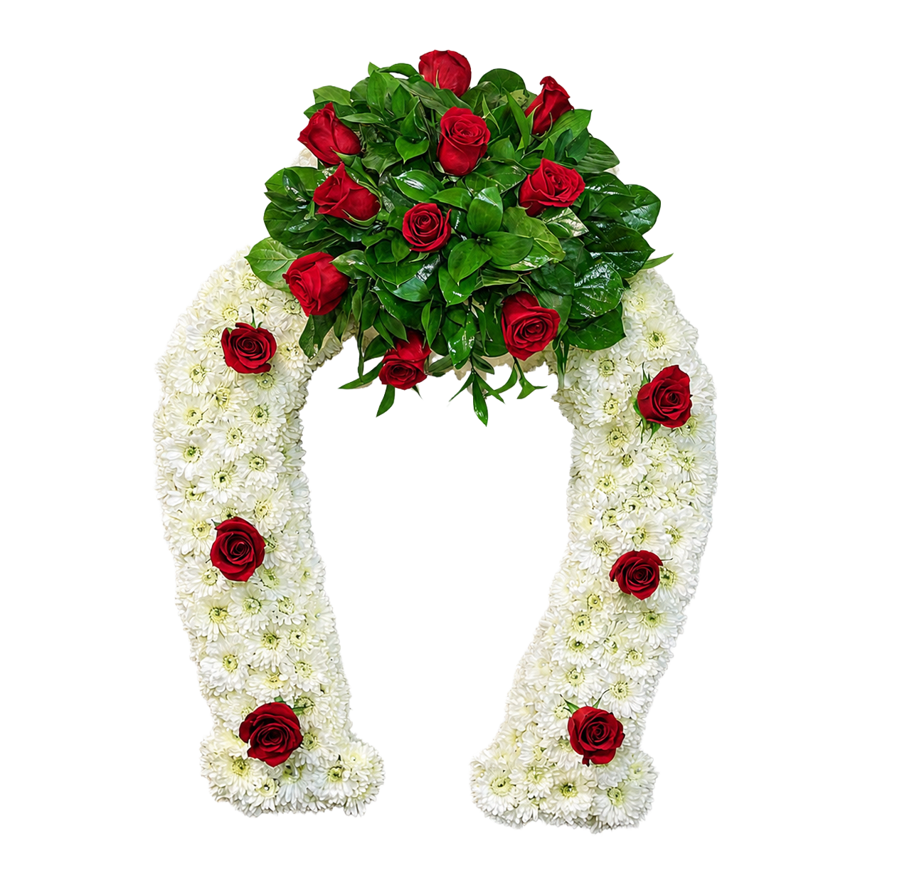PL-07 Herradura de rosas y pompones