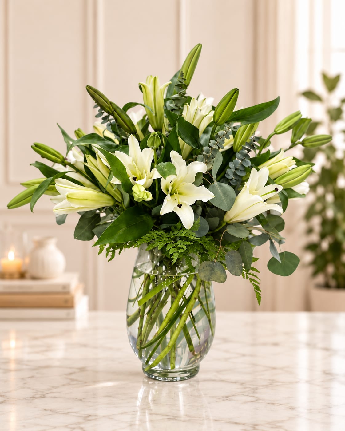 Casa Blanca Lilies Arrangement Flower Bouquet