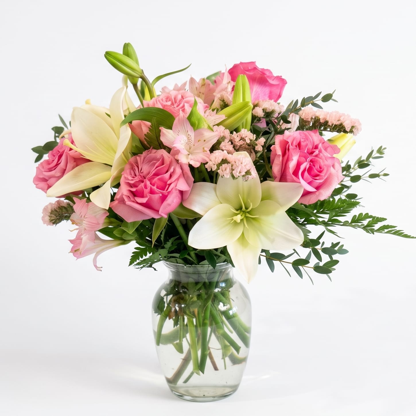 Blush & Ivory Lily Elegance Bouquet Flower Bouquet