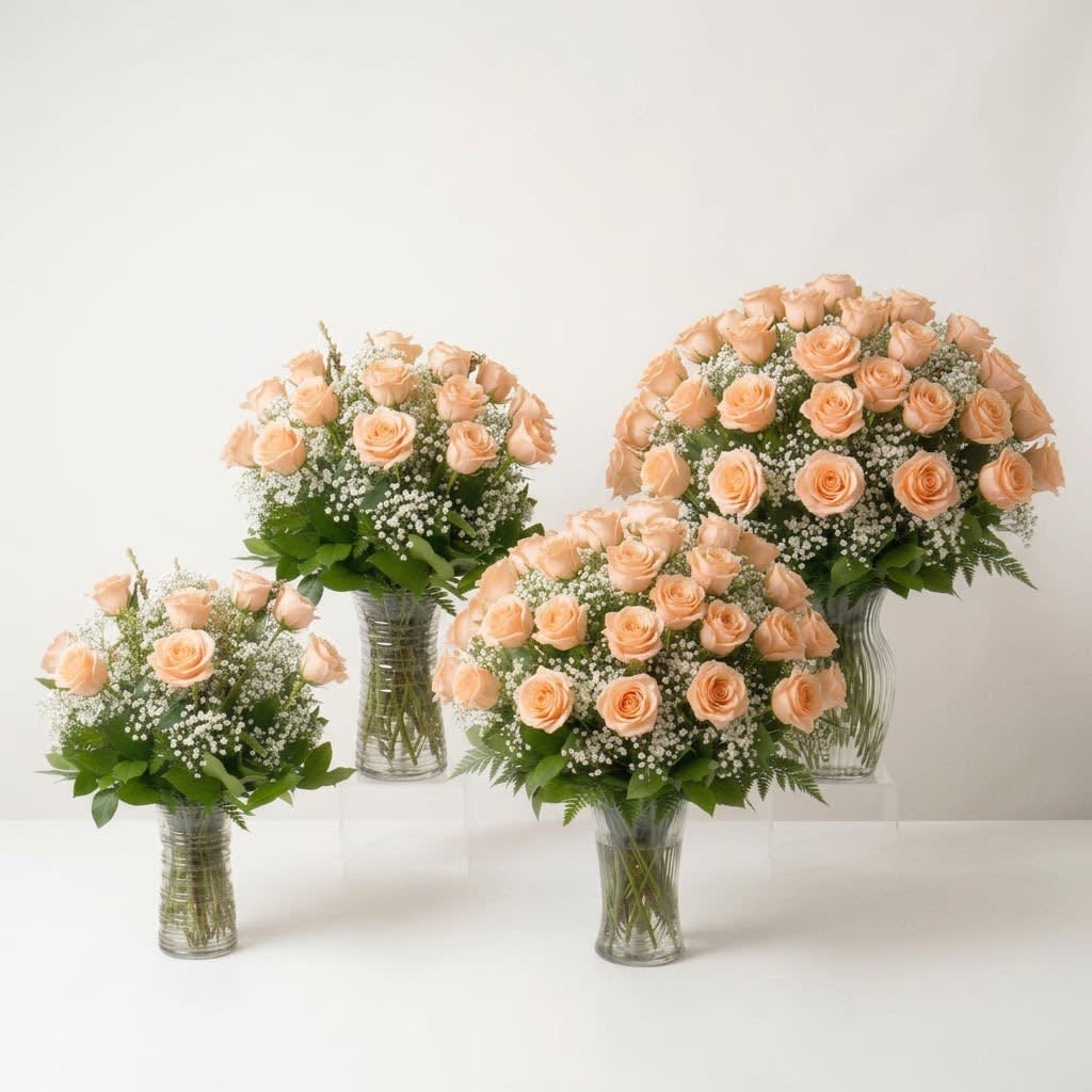 Peach Rose Bouquet