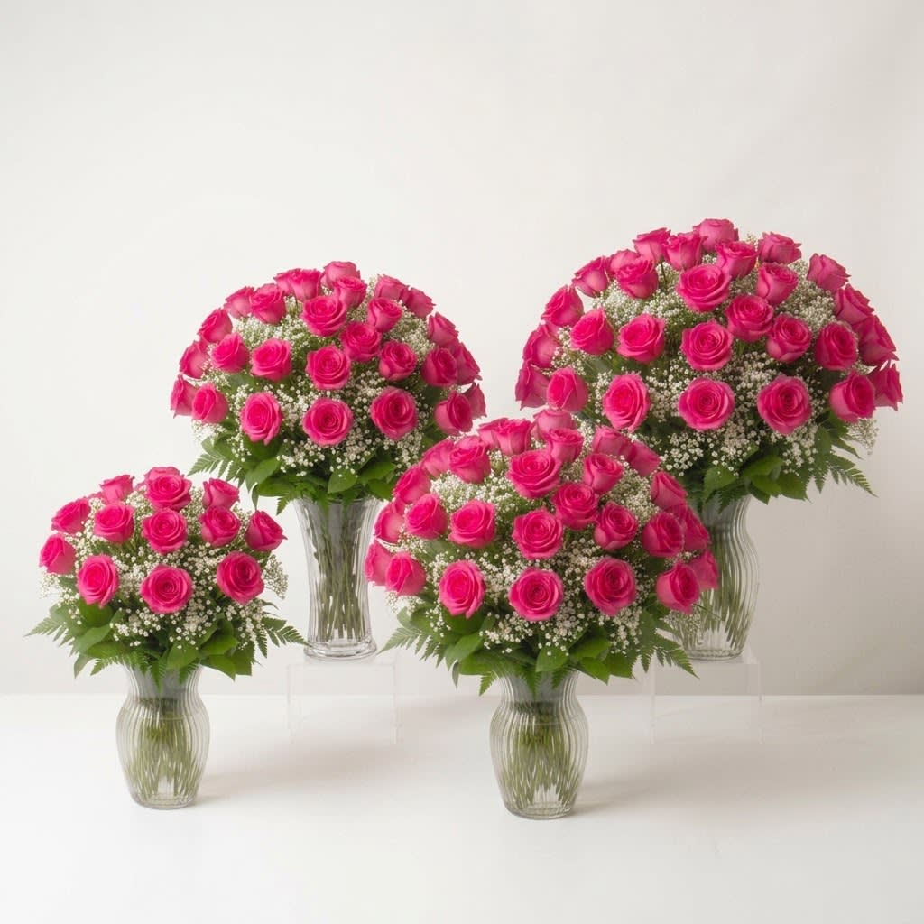 Hot Pink Rose Bouquet