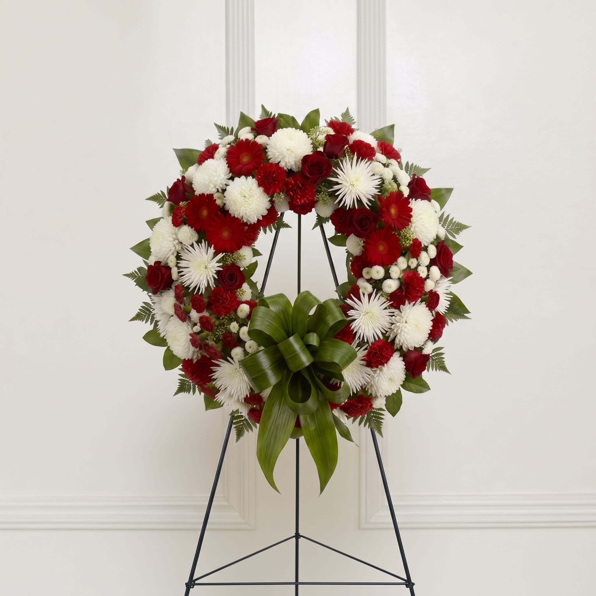 Crimson Remembrance Memorial Wreath Flower Bouquet