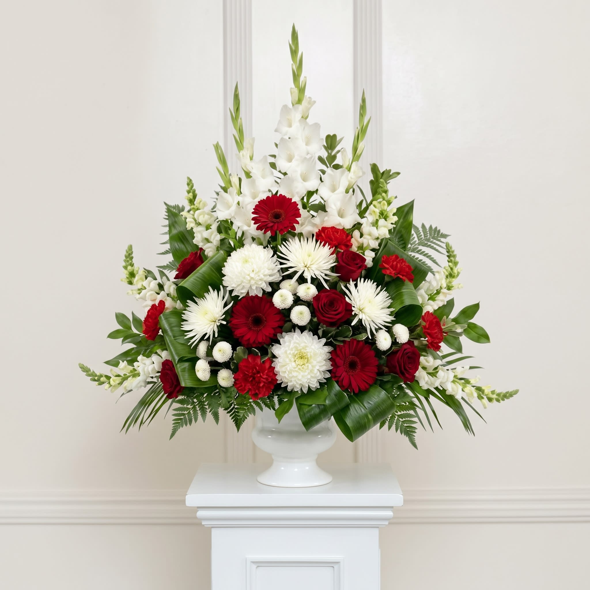 Crimson Remembrance Large Tribute Arrangement
