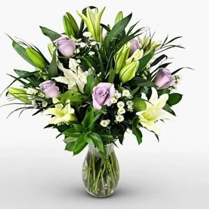 Enchanted Lilies and Roses Flower Bouquet