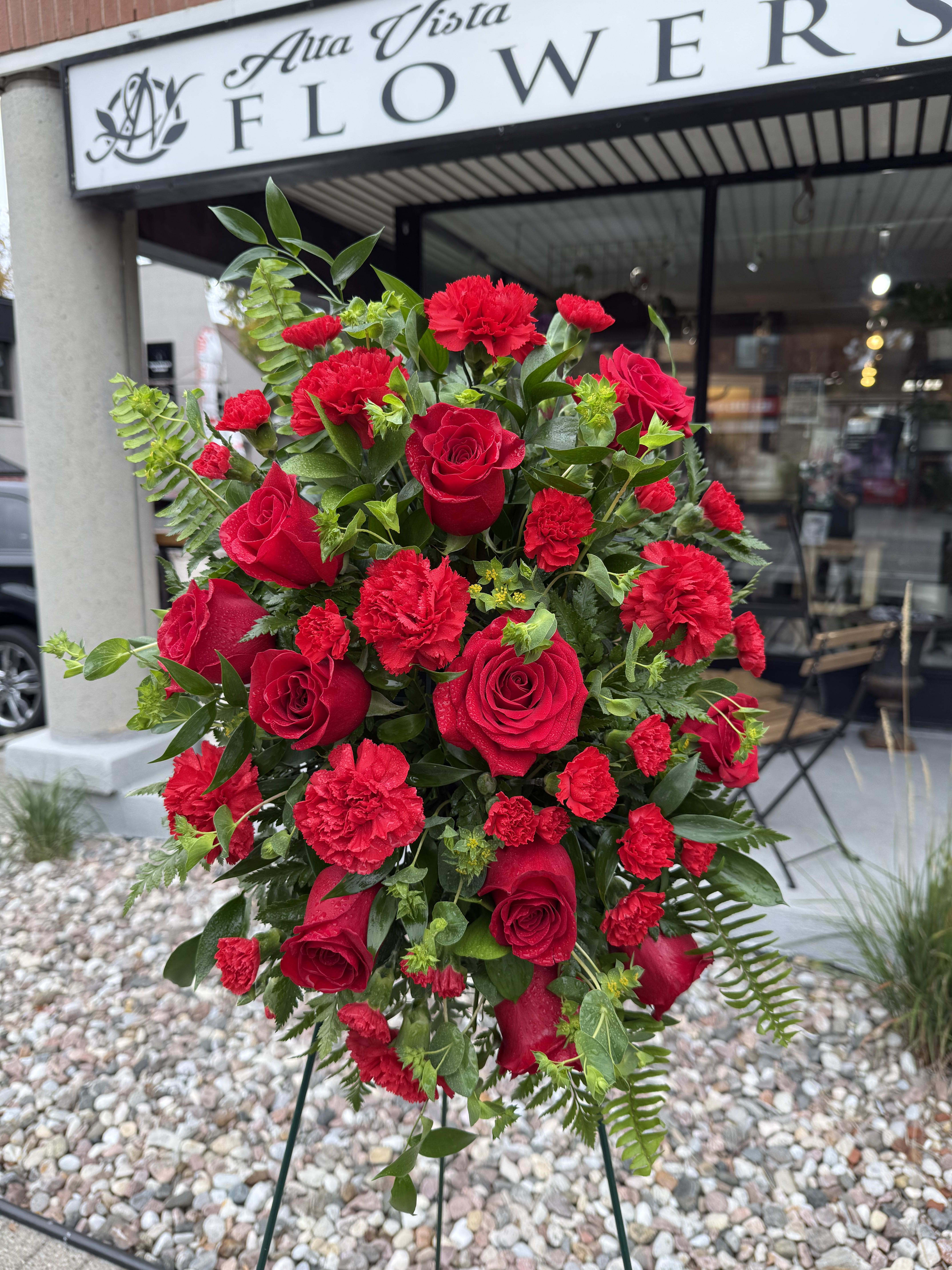 Red Rose Standing Spray