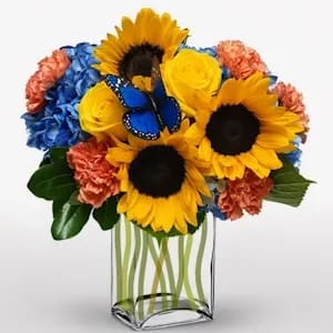 Colorado W/ Butterfly (Colors May Vary) Flower Bouquet