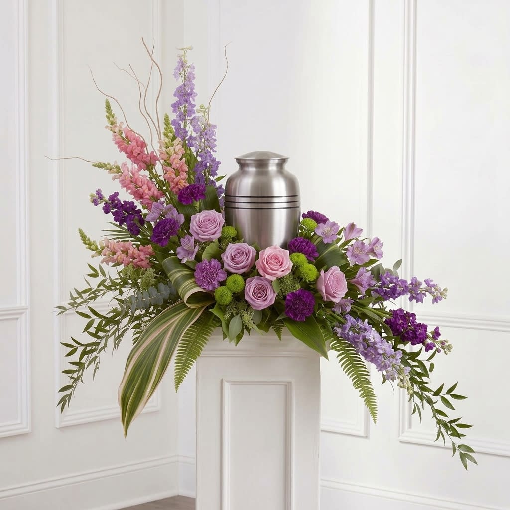 Lavender Garden Cremation Tribute Surround