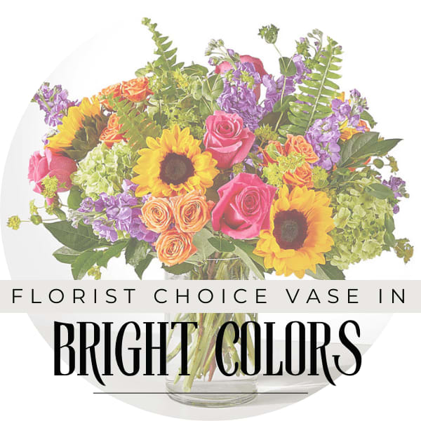 Designer's Choice Vase in Bright Colors Flower Bouquet