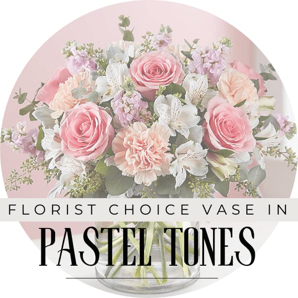 Designer's Choice Vase in Pastel Tones Flower Bouquet