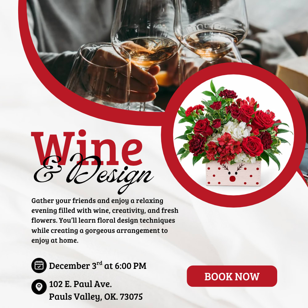 Wine and Design Flower Bouquet