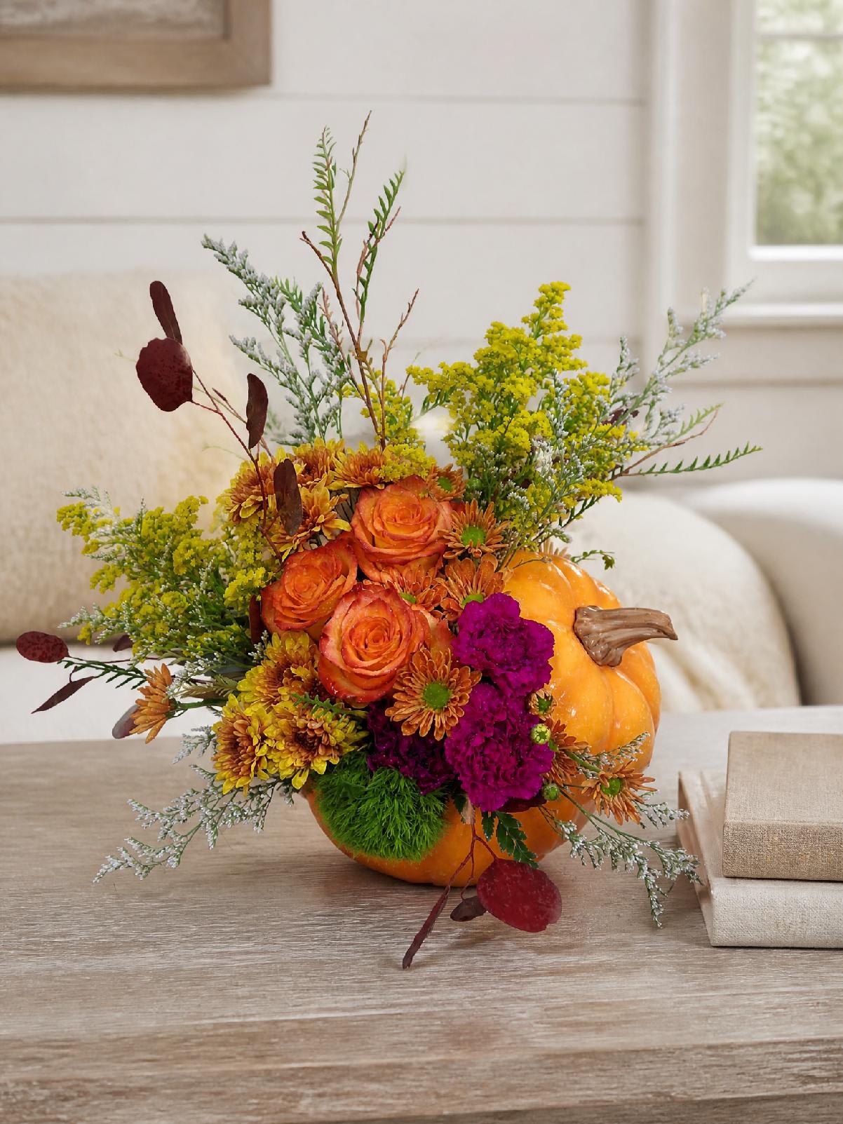 Genn H Pumpkin and Spice Flower Bouquet