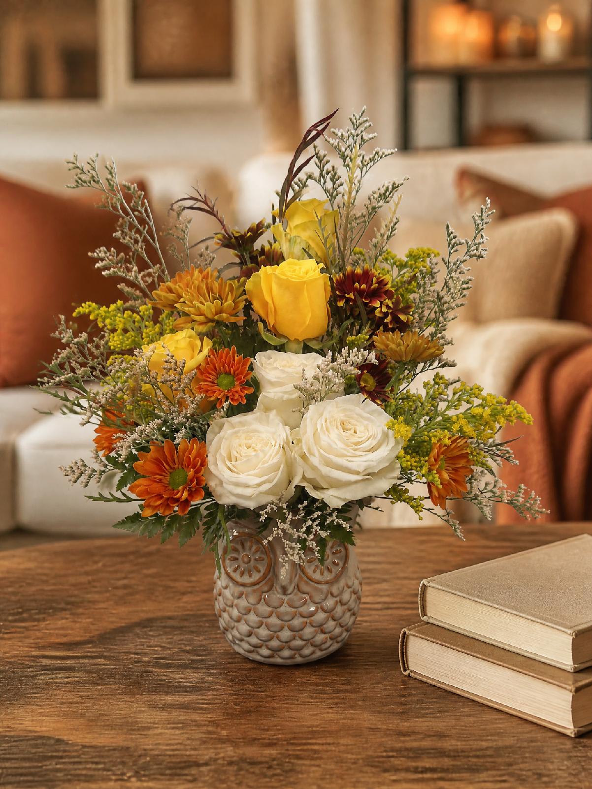 Genn H Fall for You OWL Flower Bouquet