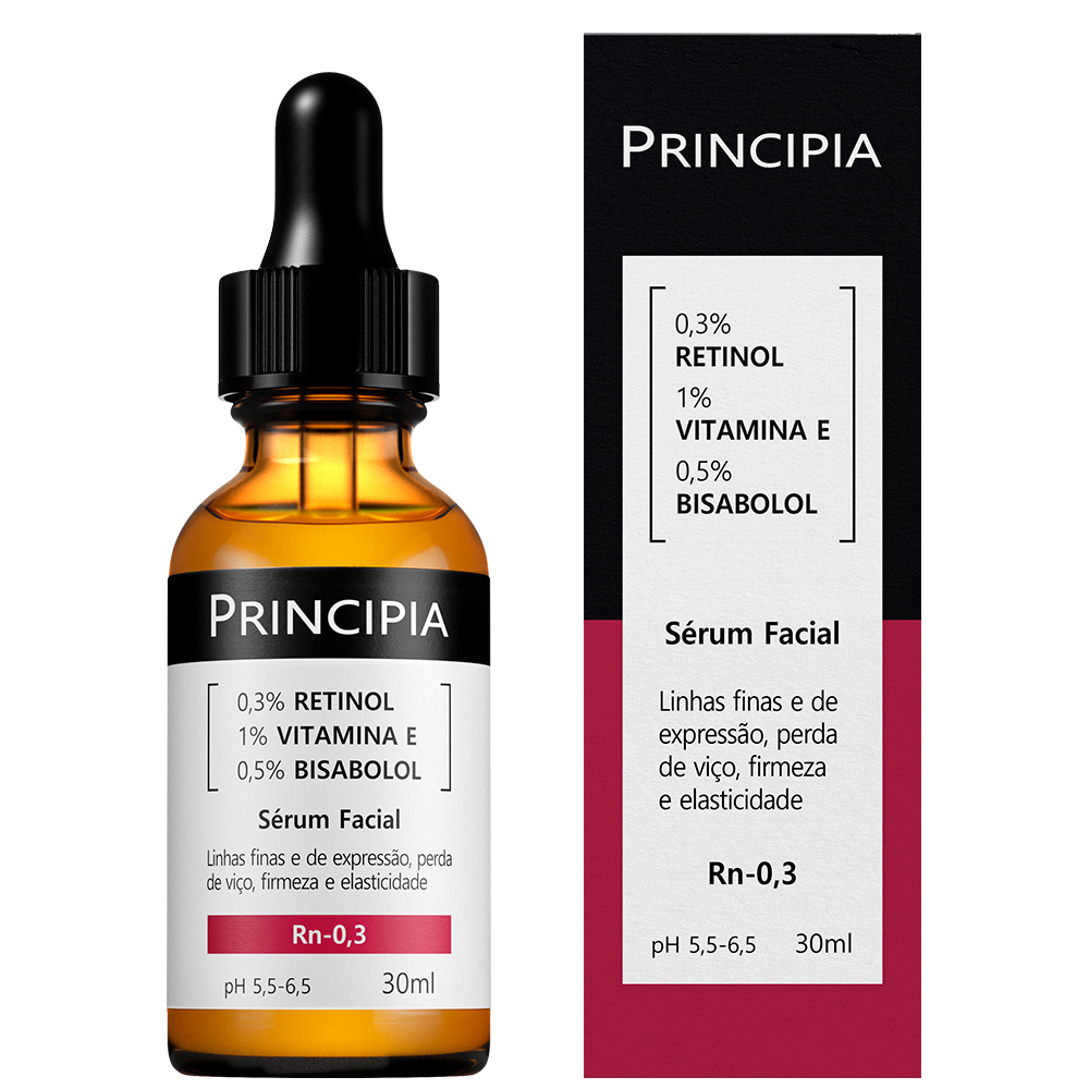 Sérum Retinol 0,3% + Vitamina E Principia Skincare Rn-0,3 com 30ml