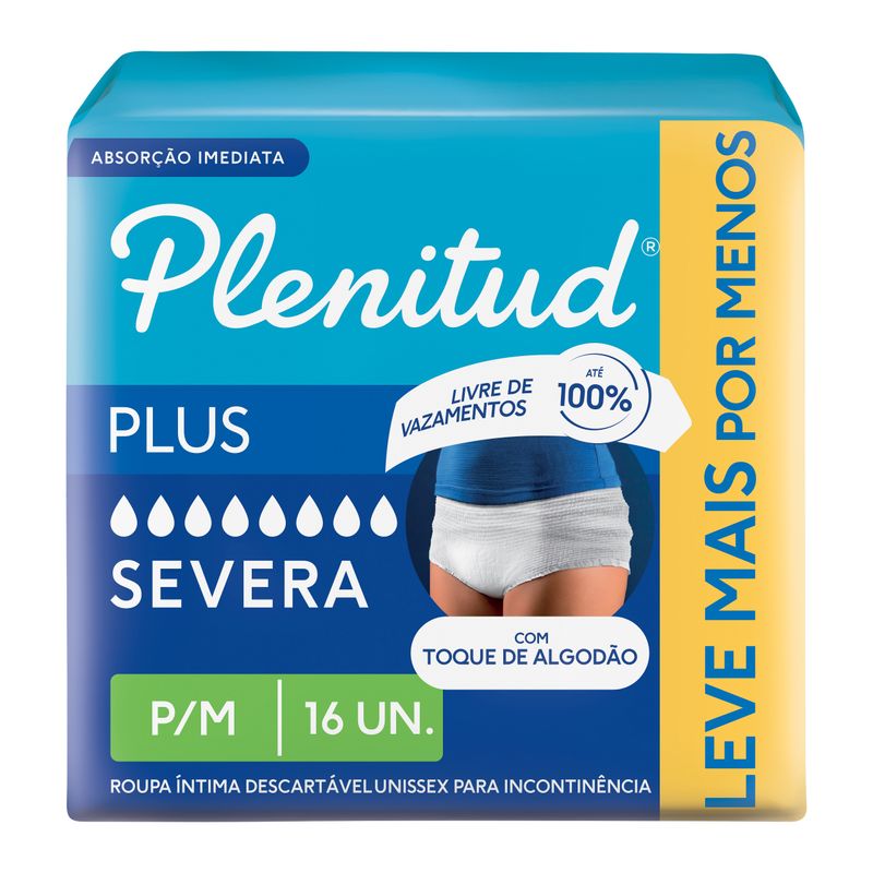 ROUPA INTIMA PLENITUD ACTIVE PLUS P/M C/16
