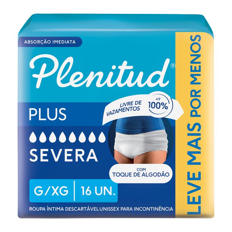 ROUPA INTIMA PLENITUD ACTIVE PLUS G/XG C/16