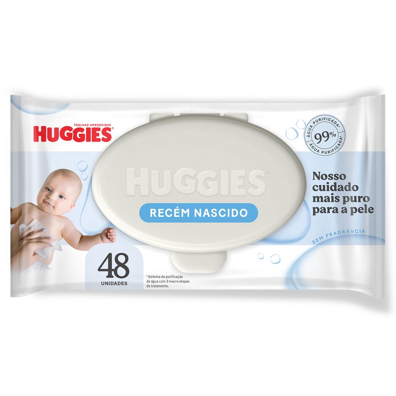 TOALHA UMEDECIDA HUGGIES RECÉM NASCIDO C/48