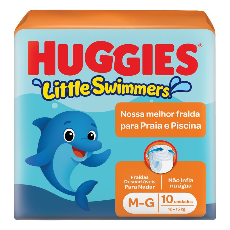 FRALDA HUGGIES LITTLE SWIMMERS M/G C/10