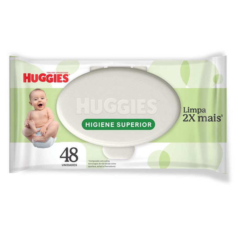 TOALHA UMEDECIDAS HUGGIES HIGIENE SUPERIOR C/48