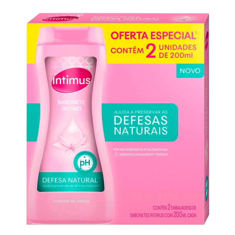 SAB LIQ INTIMUS BOTT C/2 200ML DEF NAT