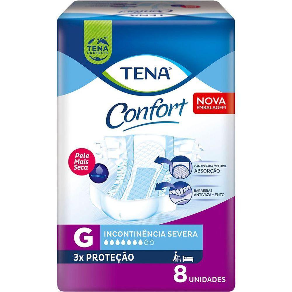 FRALDA TENA CONFORT G C/8