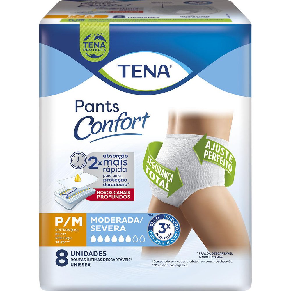 FD AD TENA PANTS CONFORT 8UN UNISSEX P/M