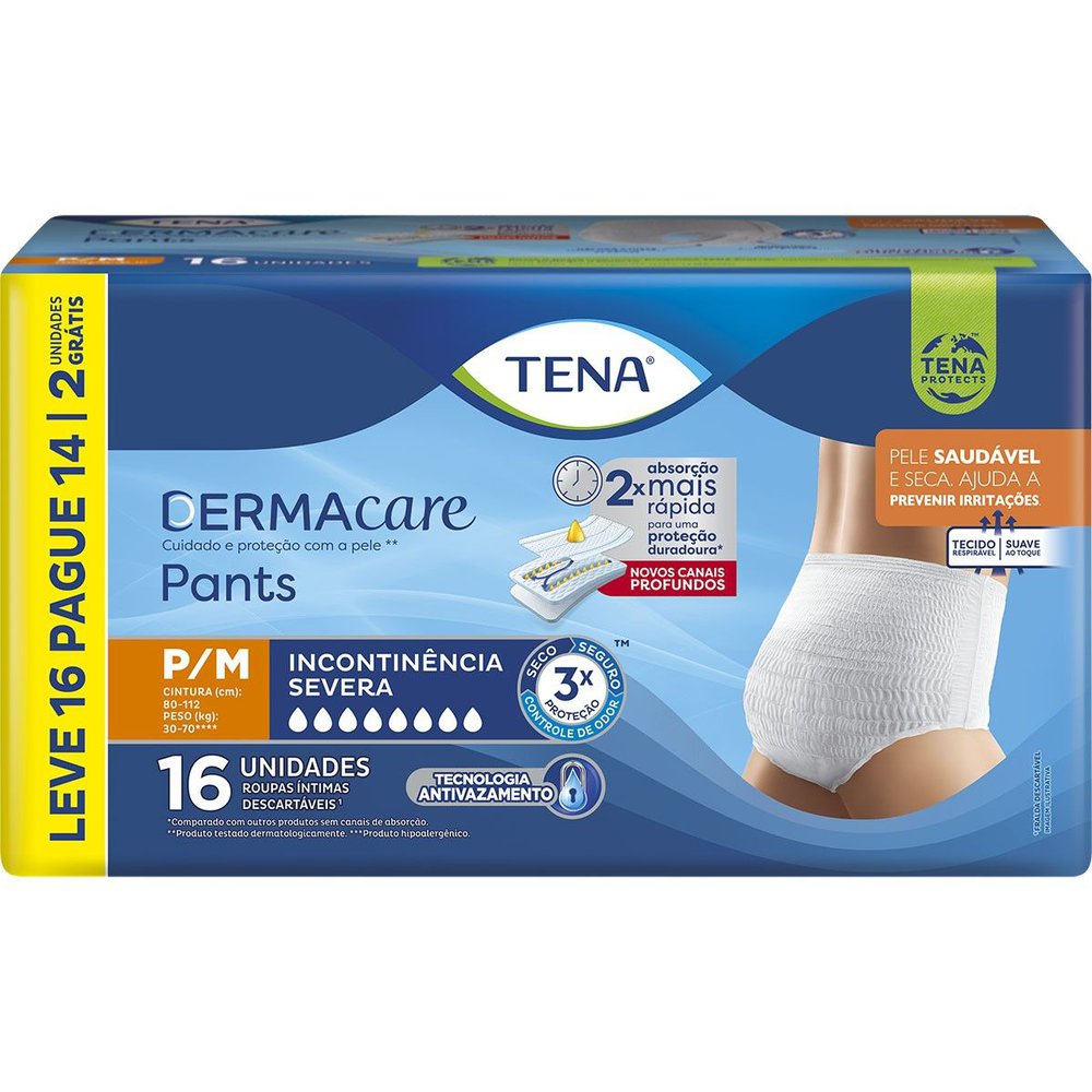 ROUPA INTIMA TENA PANTS DERMACARE PM L16P14