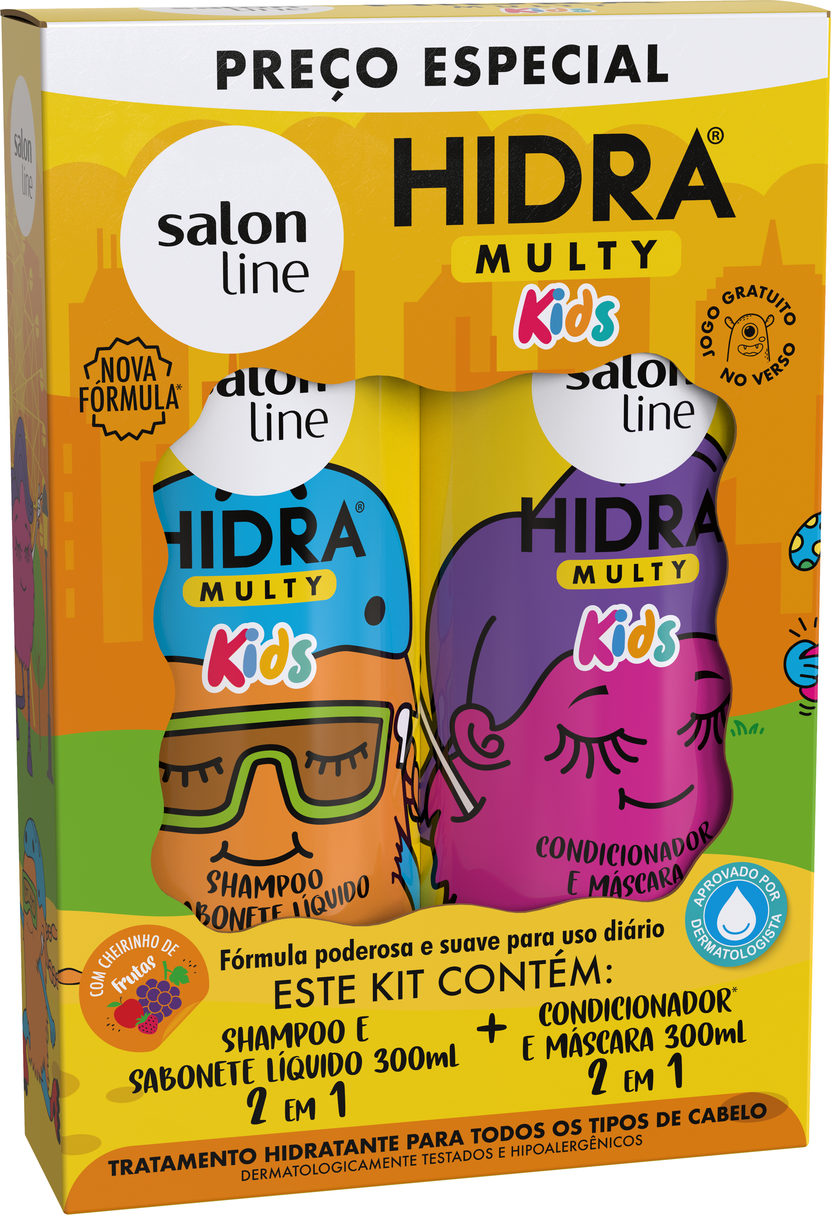 SH SALON LINE+COND 300ML HIDRA MULTY KIDS
