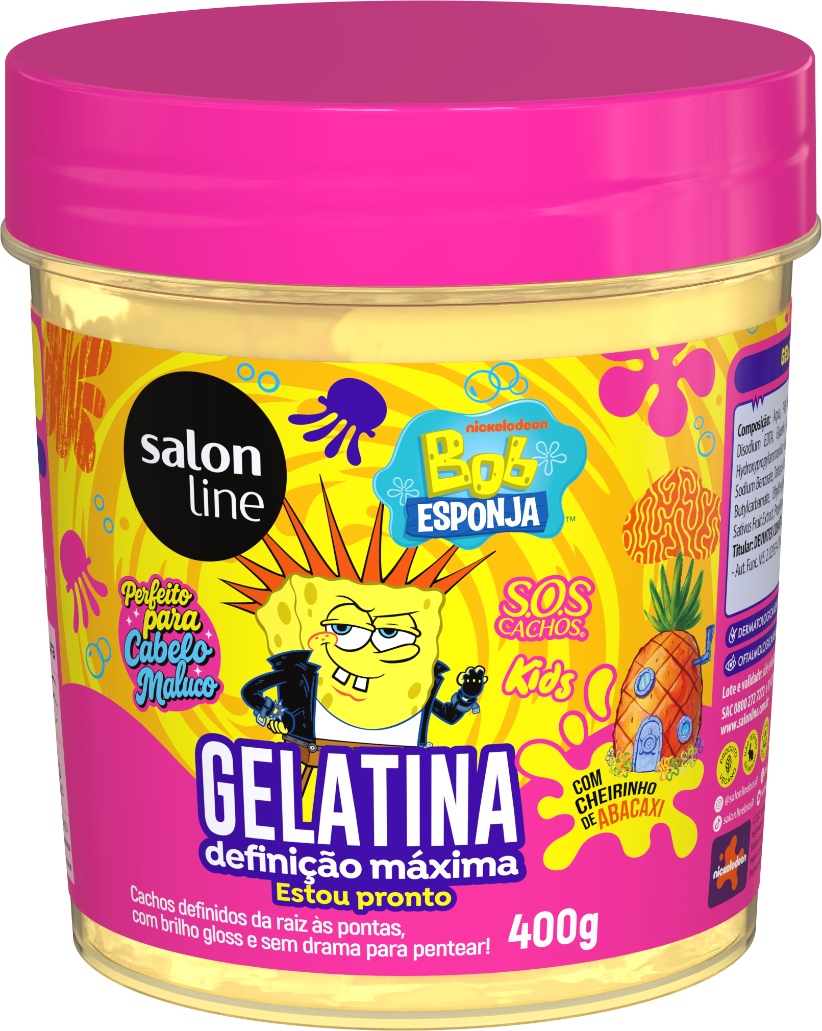 GELATINA SOS BOB ESPONJA 400GR SALON LINE