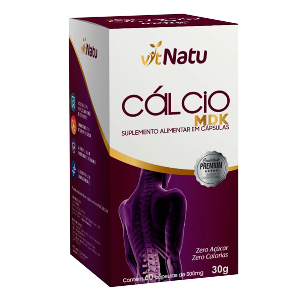 VIT NATU CALCIO MDK 500MG C/ 60CPS