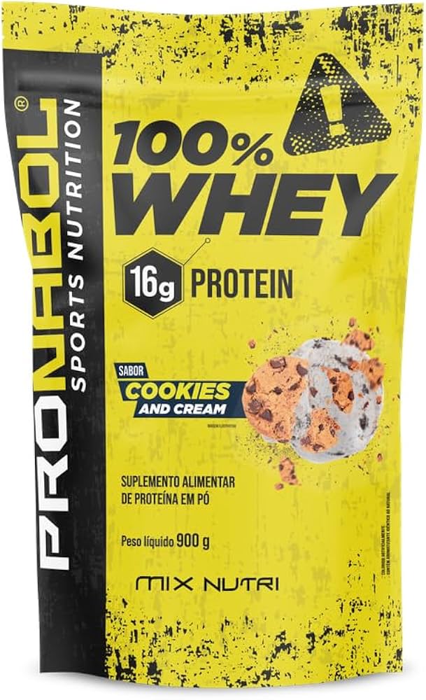 100% WHEY COOKIES AND CREAM 900G POUCH - PRONABOL