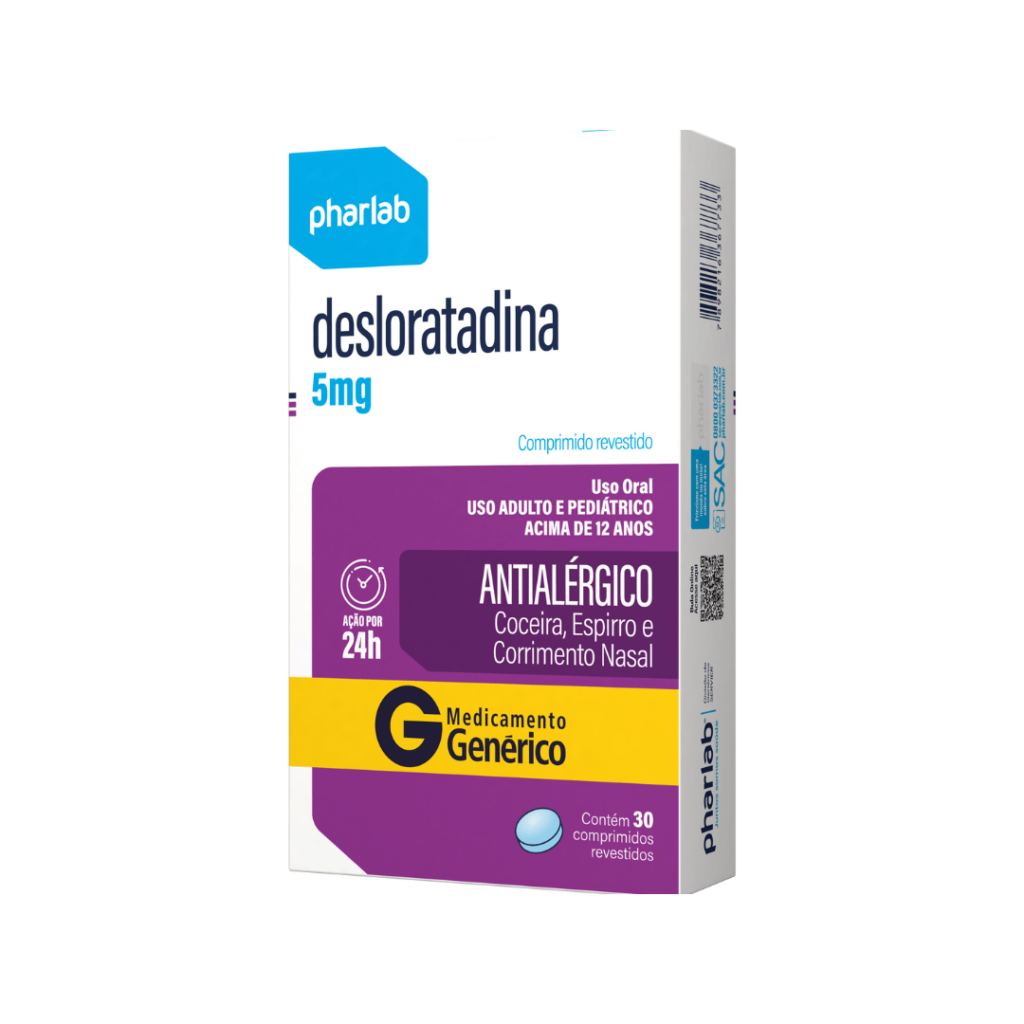 DESLORATADINA 05MG C/30 CPR PHARLAB (G)