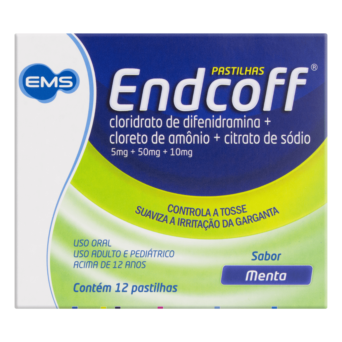 ENDCOFF 5 MG+ 50 MG + 10 MG PAS DURA ENV C/ 12 ( SAB MENTA)