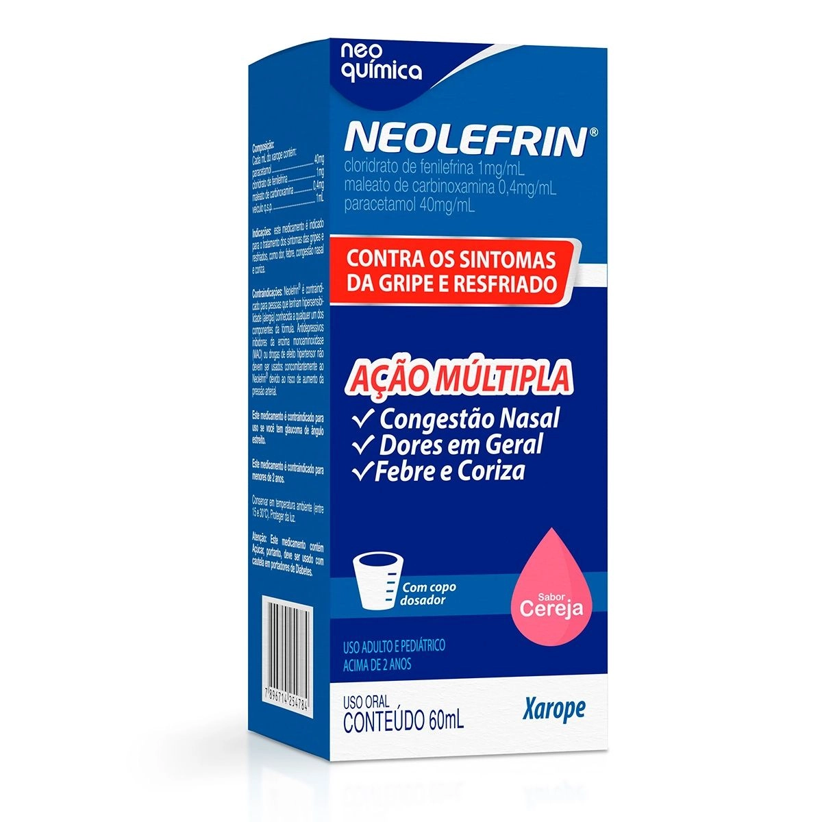 NEOLEFRIN  40 MG/ML + 1 MG/ML + 0,4 MG/ML C/ 60 ML